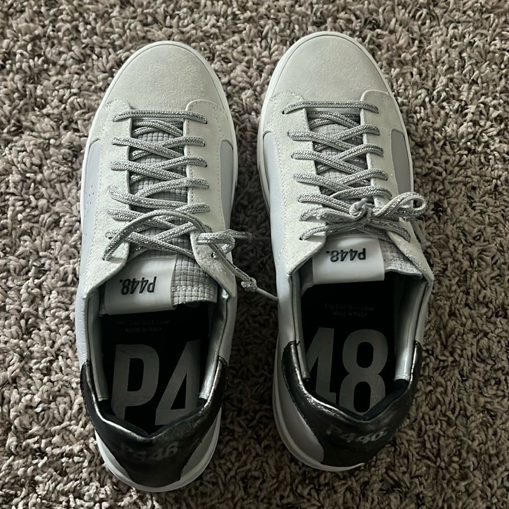 P448 Thea Low Top Leather Lace-Up Platform Sneakers Size EU 40 US 9.5 - Picture 9 of 11